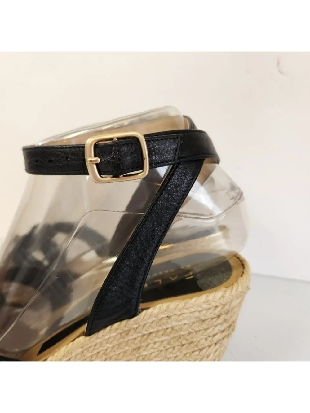 Palomitas by Paloma Barcelo Black Knot Sandals Shoes Wedge Heels Open Toe 36 6